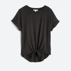 Crown of Hearts Black Roll Cuff, Bottom Knot Tee | Small